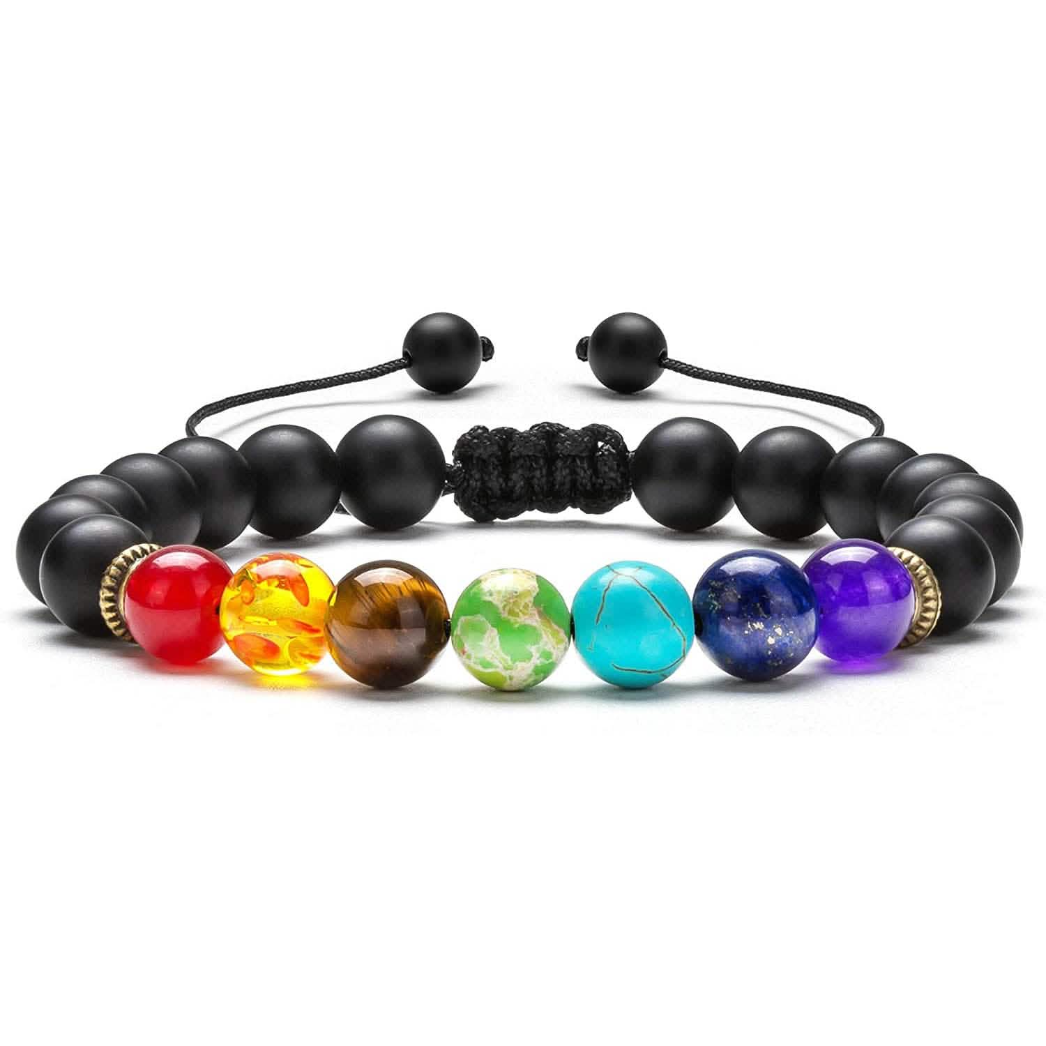 Lava Rock 7 Chakras Bracelet - Essential Oil Diffuser